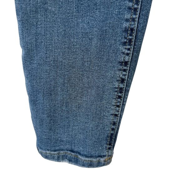 Free People Womens Size 31 Blue Busted Knee Skinny Fit Jeans Distressed - Picture 4 of 8